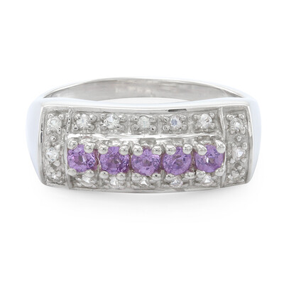 Anello in argento con Zaffiro Ceylon Porpora (non riscaldato)