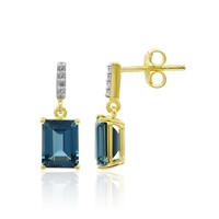 Orecchini in argento con Topazio Blu Londra