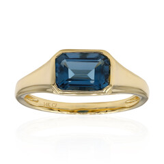 Anello in oro con Topazio Blu Londra