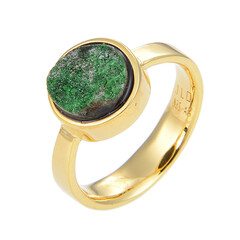 Anello in argento con Uvarovite