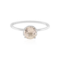 Anello in platino con Morganite del Madagascar AAA
