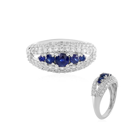 Anello in argento con Zaffiro Blu