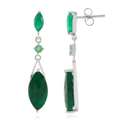 Orecchini in argento con Berillo color smeraldo