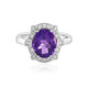 Anello in argento con Ametista Zambiana