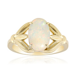 Anello in oro con Opale Bianco Brasiliano