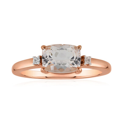 Anello in oro con Danburite Rosa del Messico
