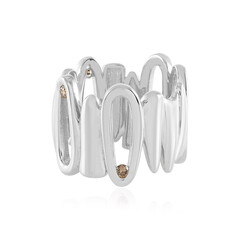 Anello in argento con Diamante Champagne I3 (de Melo)