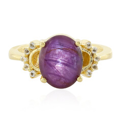 Anello in argento con Rubino Stellato Channapatna