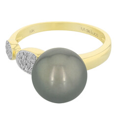 Anello in oro con Perla Tahitiana
