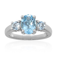 Anello in argento con Topazio Blu Cielo