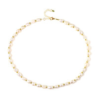 Collana in argento con Perla d'Acqua Dolce Bianca (Riya)