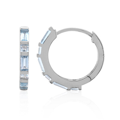 Orecchini in argento con Topazio Blu Cielo