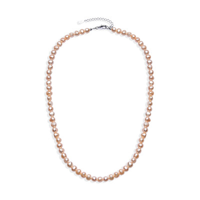 Collana in argento con Perla d'Acqua Dolce Rosa