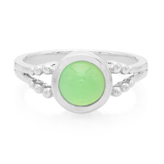 Anello in argento con Crisoprasio Imperiale