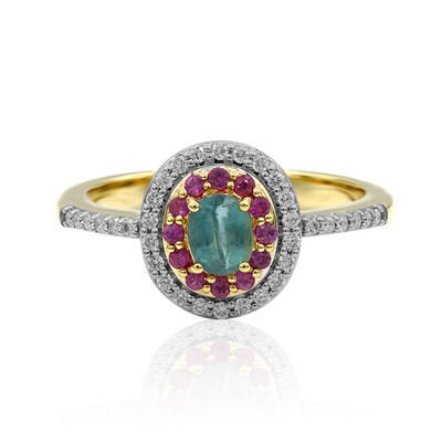 Anello in oro con Grandidierite (AMAYANI)