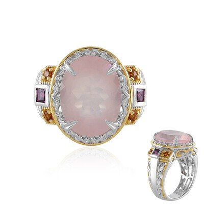 Anello in argento con Quarzo Rosa (Gems en Vogue)