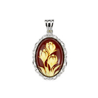 Ciondolo in argento con Ambra Baltica