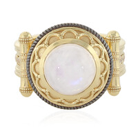 Anello in argento con Pietra di Luna Arcobaleno (Memories by Vincent)