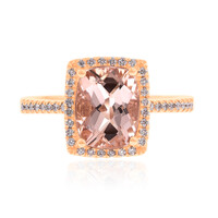 Anello in oro con Morganite AAA