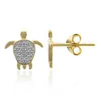 Orecchini in argento con Diamante I3 (I)