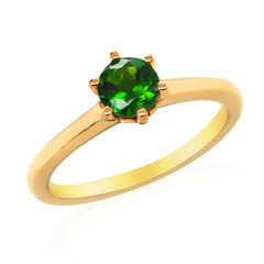 Anello in argento con Diopside Russo