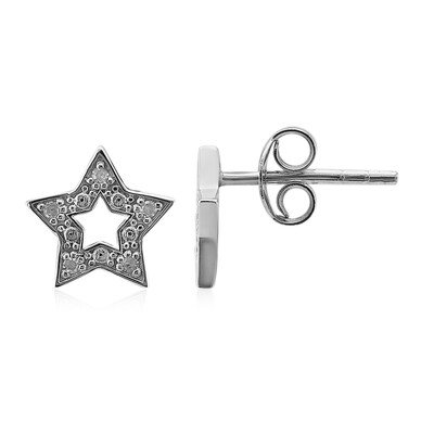 Orecchini in argento con Diamante I3 (I)