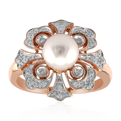 Anello in oro con Perla Akoya (TPC)