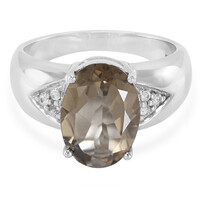 Anello da uomo in argento con Quarzo Fumè