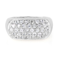 Anello in argento con Zaffiro Bianco