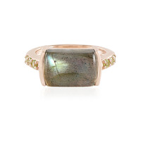 Anello in argento con Labradorite Verde Maniry (KM by Juwelo)