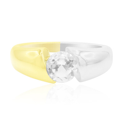 Anello in argento con Topazio Bianco