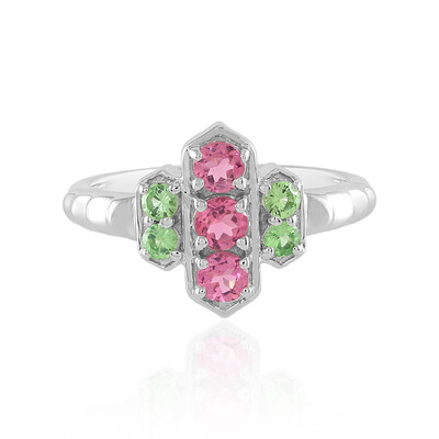 Anello in argento con Tormalina Rosa Nigeriana