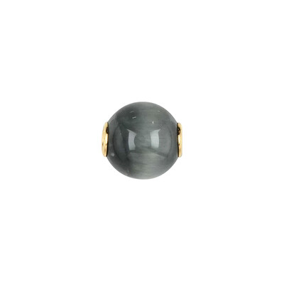 Ciondolo in argento con Quarzo Antracite Occhio di Gatto (MONOSONO COLLECTION)
