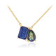 Collana in argento con Quarzo Blu Navy