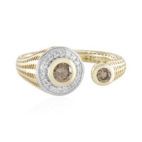 Anello in oro con Diamante Champagne I2 (Ornaments by de Melo)