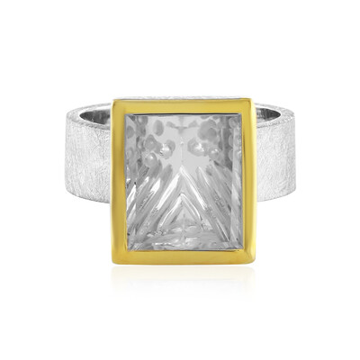 Anello in argento con Quarzo Bianco