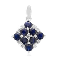 Ciondolo in argento con Zaffiro Blu