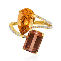 Anello in oro con Tormalina Neon del Congo (CIRARI)