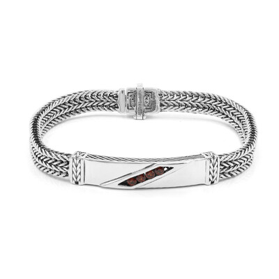 Bracciale in argento con Granato Mozambico (Nan Collection)