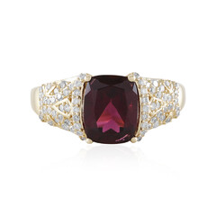 Anello in oro con Rodolite-Lampone-AAA (de Melo)