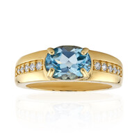 Anello in argento con Topazio Blu Cielo
