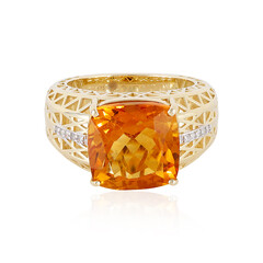 Anello in oro con Citrino Madeira (Ornaments by de Melo)