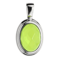 Ciondolo in argento con Ambra Verde Colombiana
