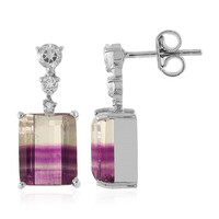 Orecchini in argento con Fluorite Bicolore