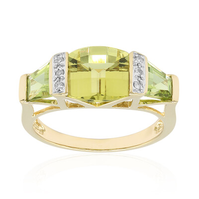 Anello in oro con Citrino Limone