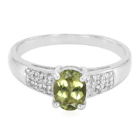 Anello in argento con Apatite Lemon