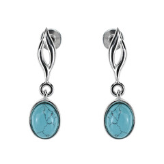 Orecchini in argento con Turchese
