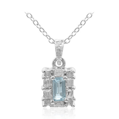 Collana in argento con Topazio Blu Cielo