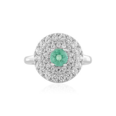 Anello in argento con Smeraldo Colombiano