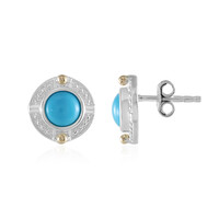 Orecchini in argento con Turchese Sleeping Beauty (Granulieren)